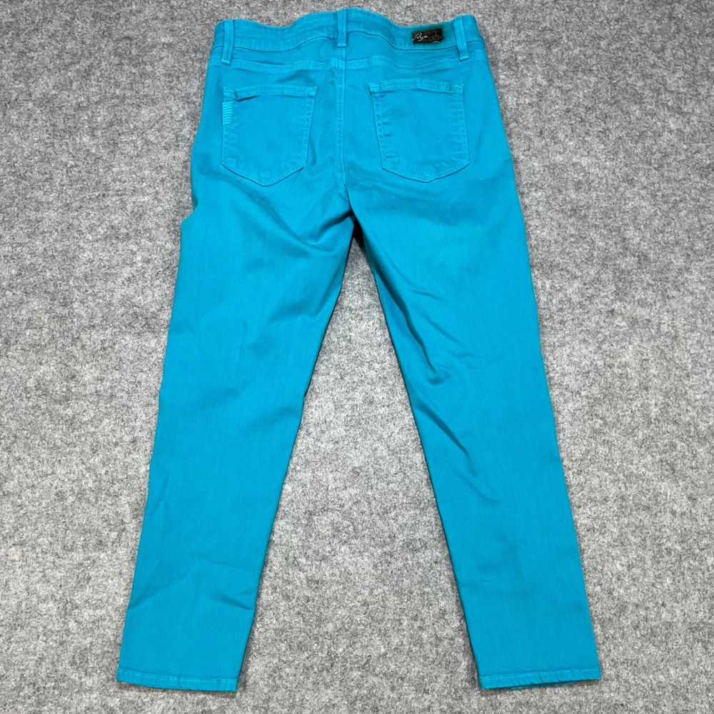 Paige Transcend Skyline Ankle‎ Skinny Jeans Teal Women's Size 29 - Picture 3 of 7